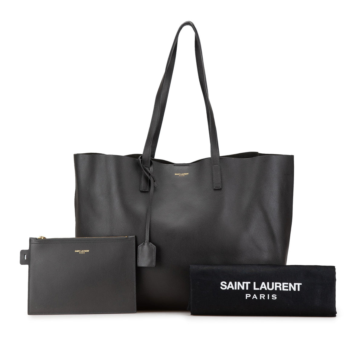 Saint Laurent Large East/West Shopping Tote Gray
