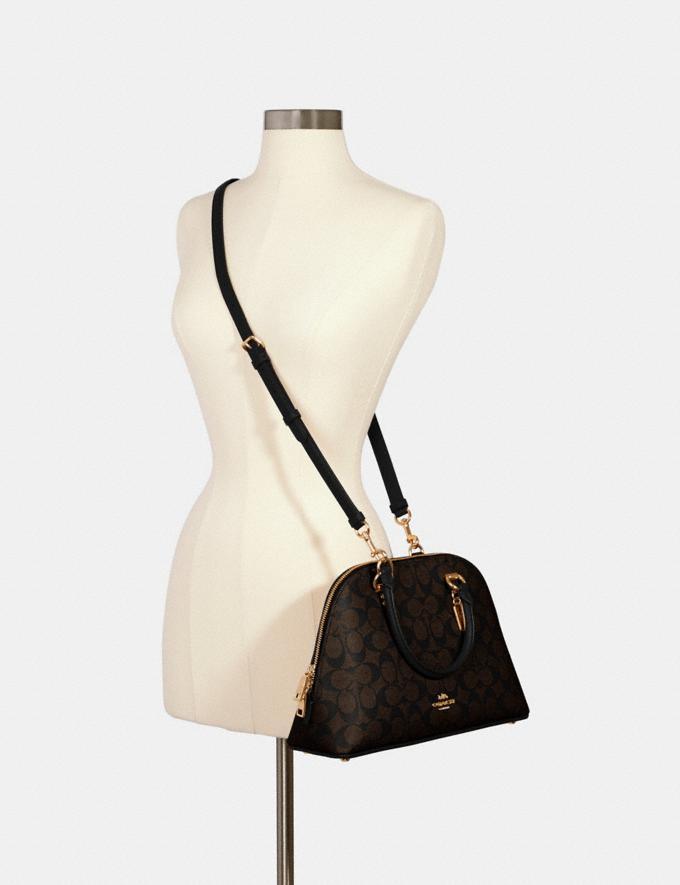 Coach Leather Signature Katy Satchel Brown