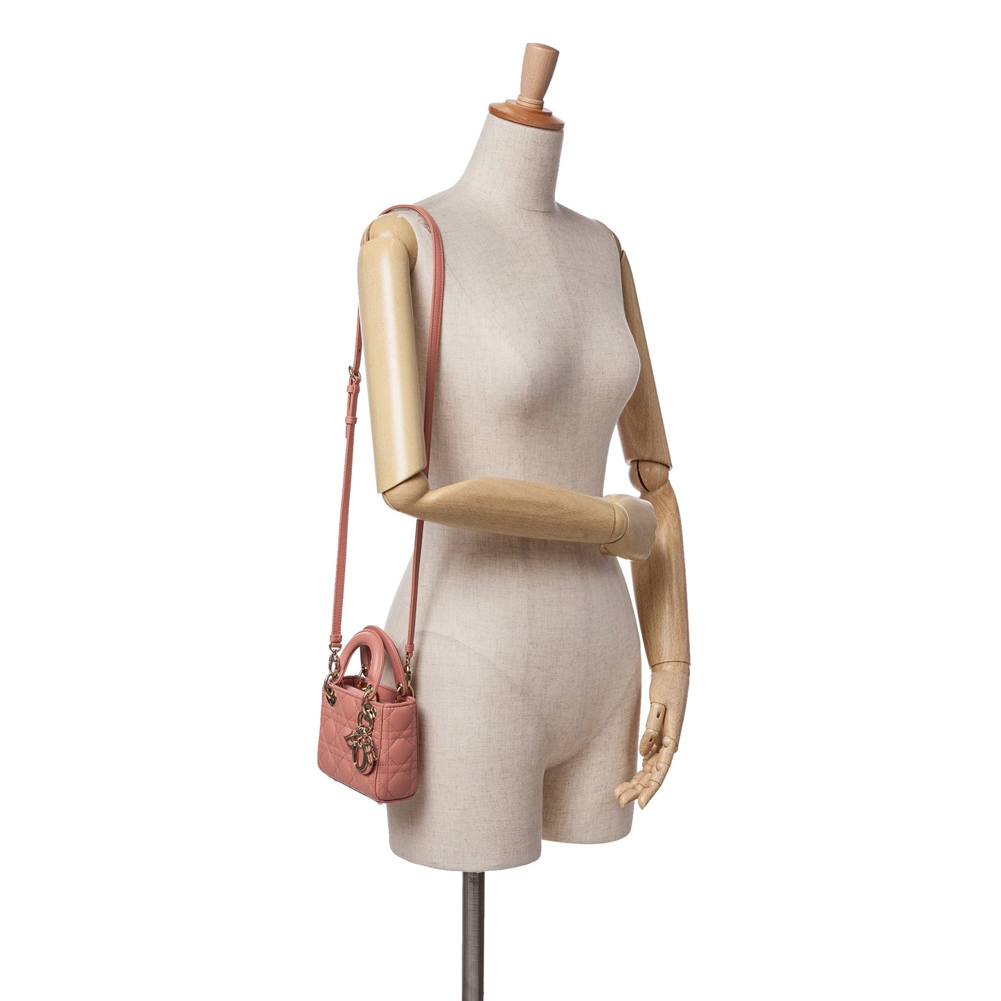 Dior Micro Lambskin Cannage Lady Dior Pink
