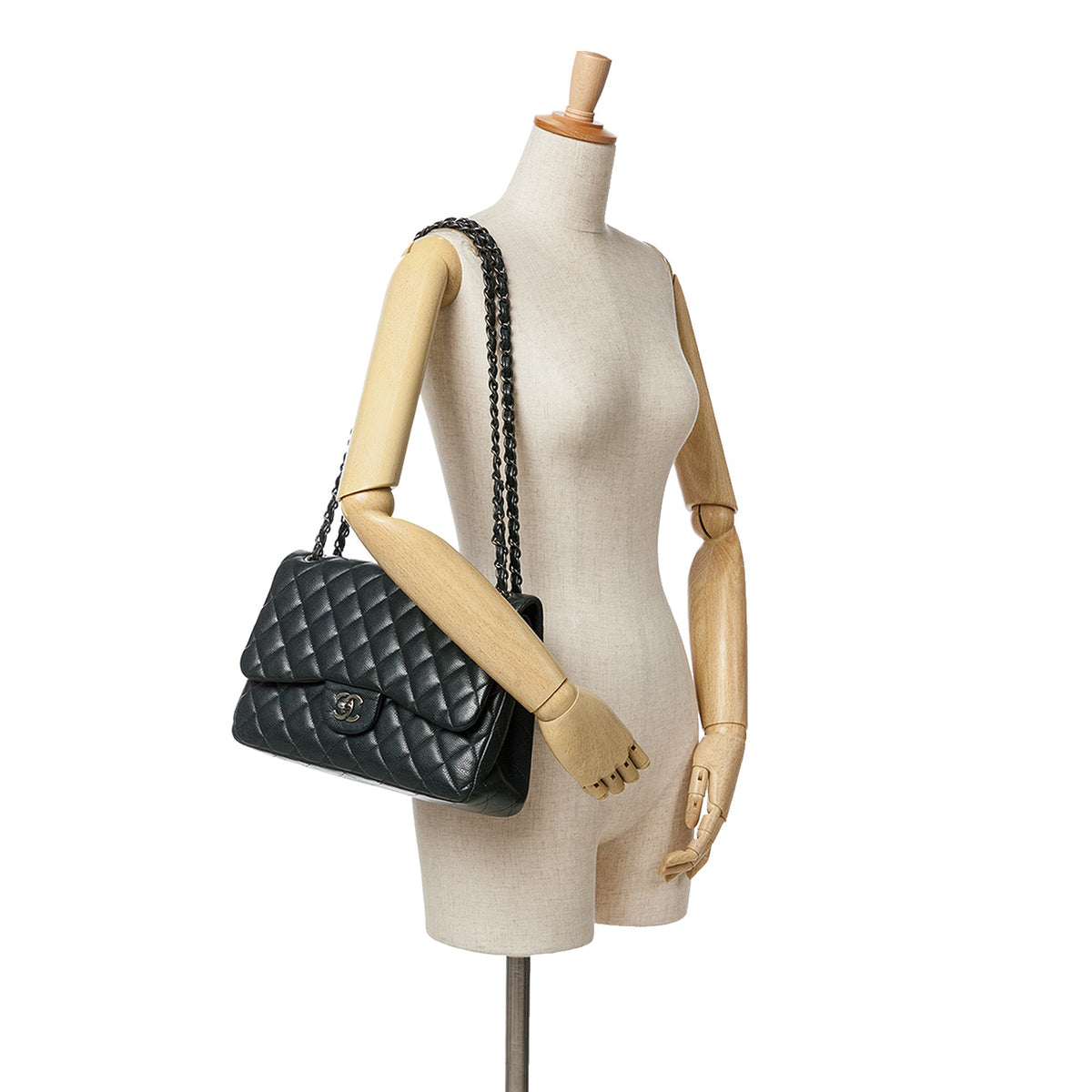 Chanel Jumbo Classic Caviar Double Flap Black