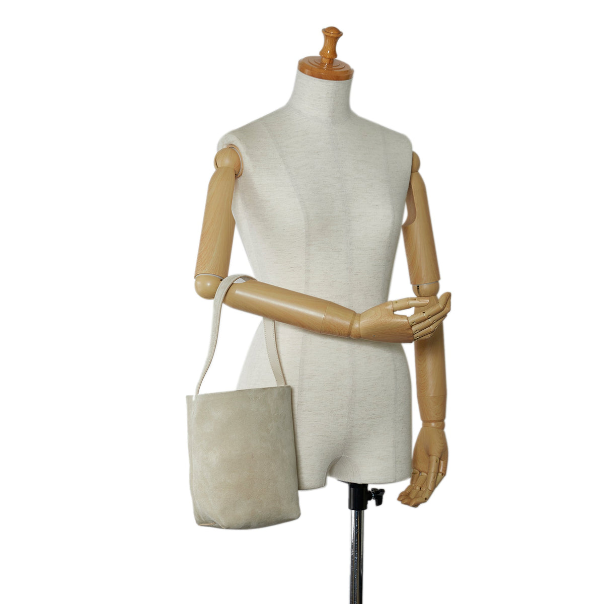 The Row Small N/S Park Suede Tote Brown