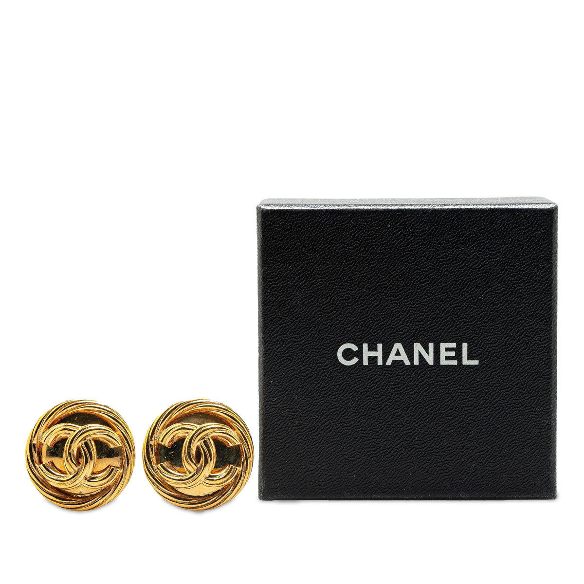 Chanel Gold Plated CC Clip On Earrings Gold