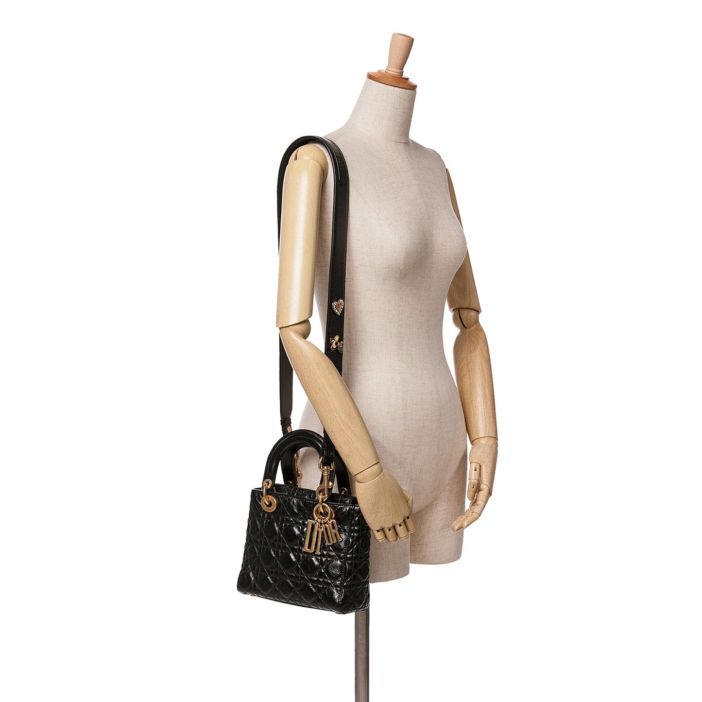 Dior Small Crinkled Patent Cannage My ABCDior Lady Dior Black
