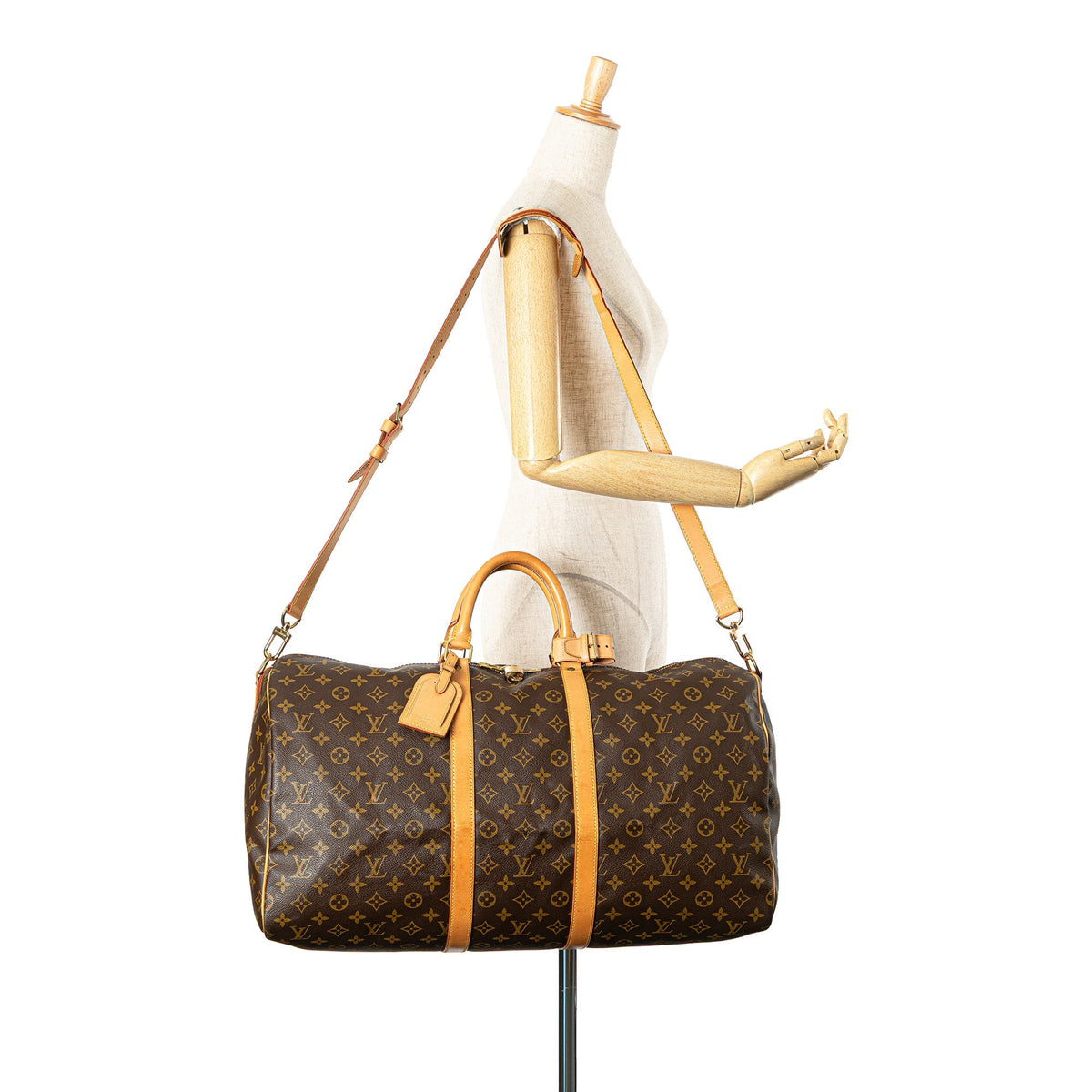 Louis Vuitton Monogram Keepall Bandouliere 55 Brown