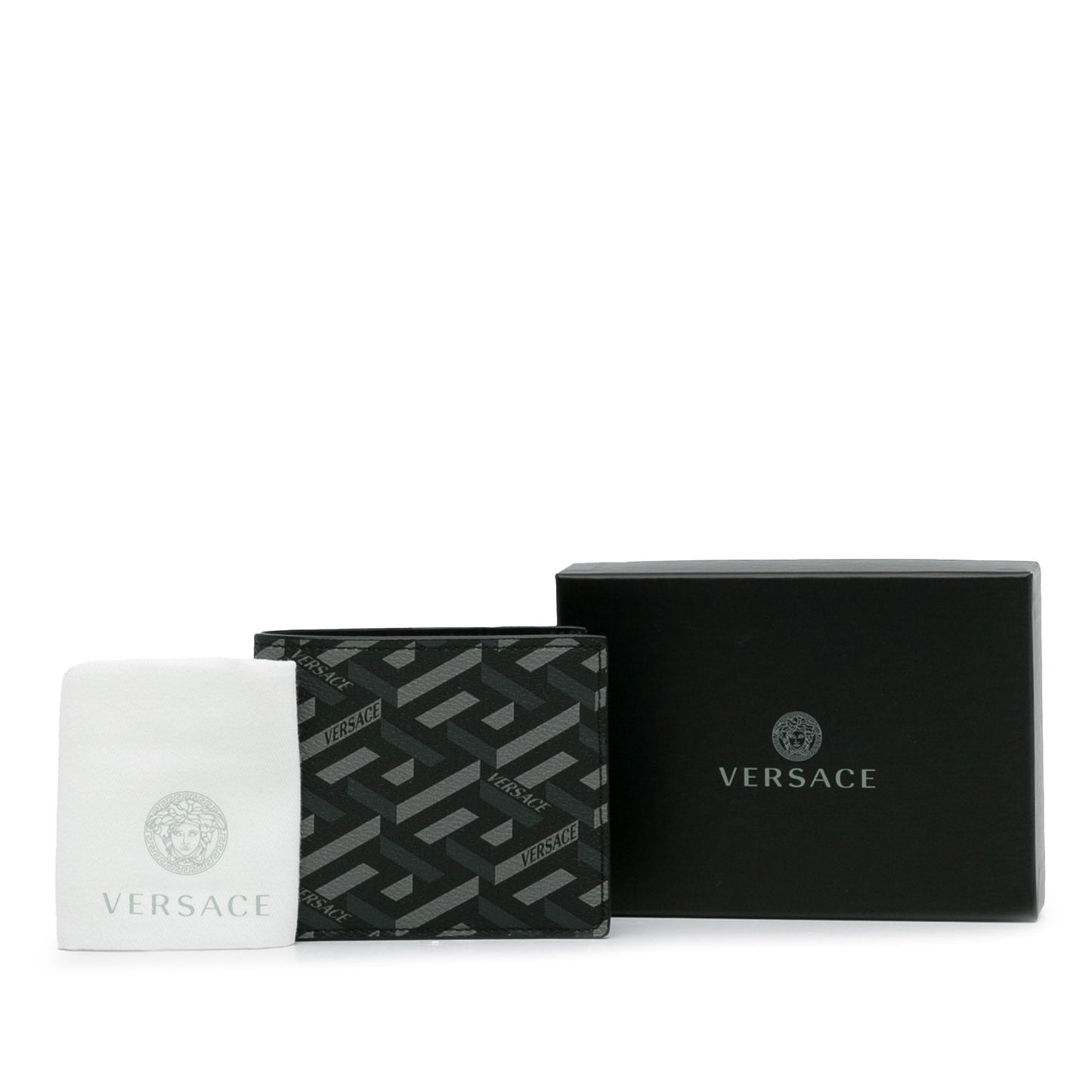 Versace La Greca Small Wallet Black