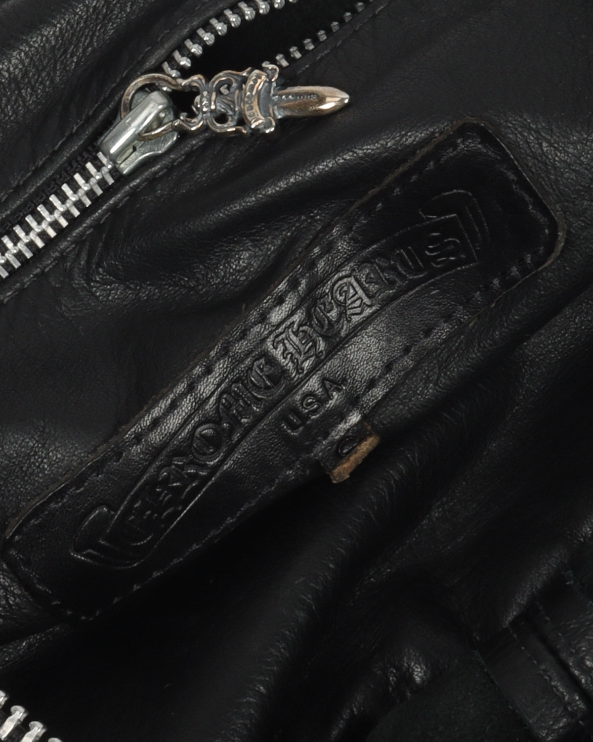 Leather Cross Patch Duffle Bag