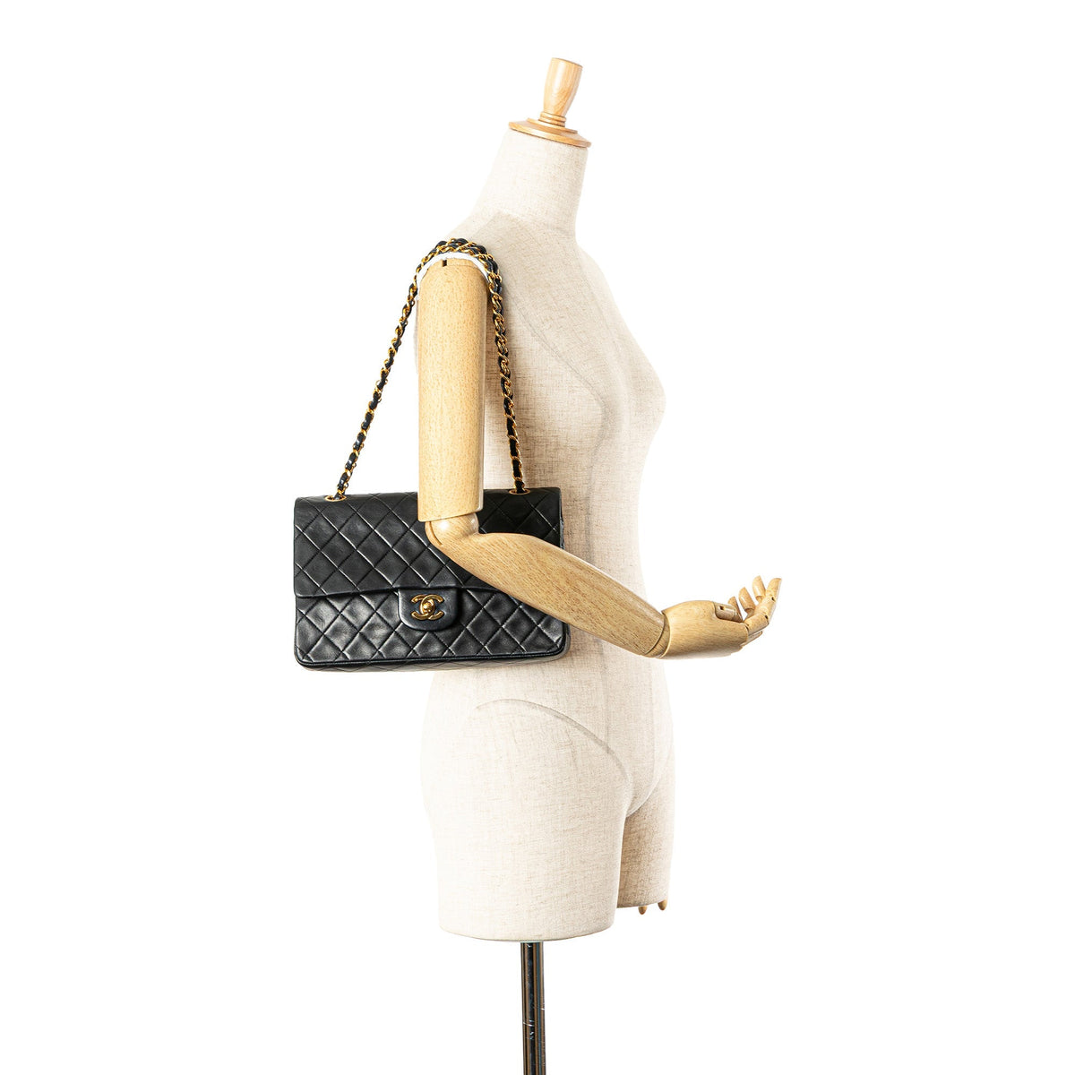 Chanel Medium Classic Lambskin Double Flap Black