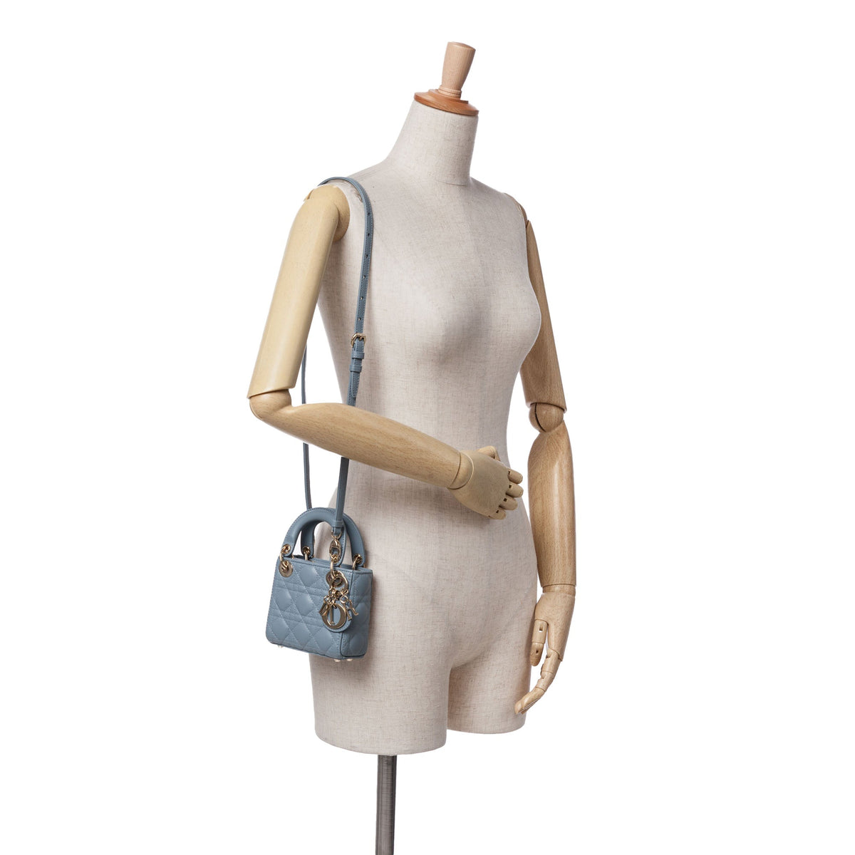Dior Micro Lambskin Cannage Lady Dior Blue