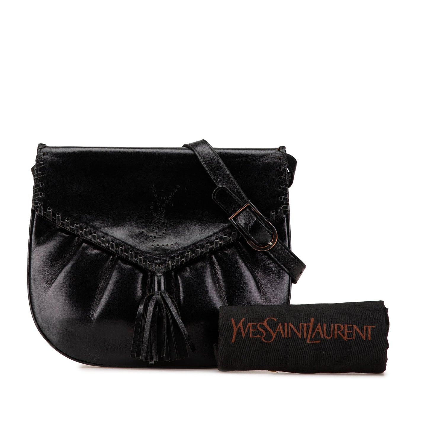 Yves Saint Laurent Leather Shoulder Bag Black