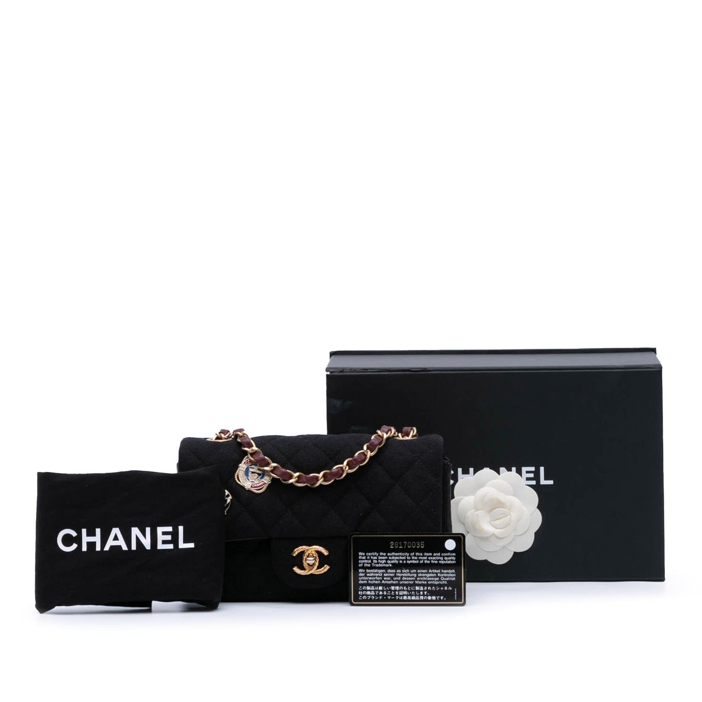 Chanel Mini Rectangular Classic Jersey Sailor Single Flap Blue