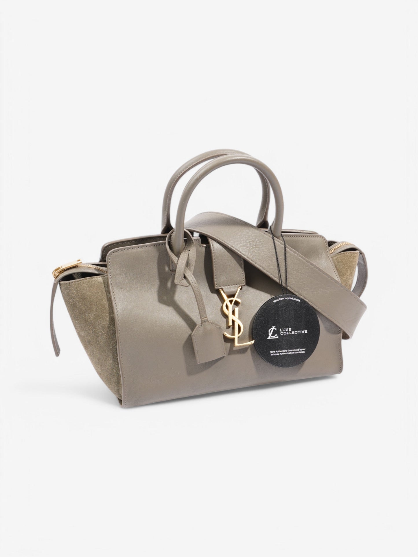 Saint Laurent Cabas Downtown Grey Calf Leather