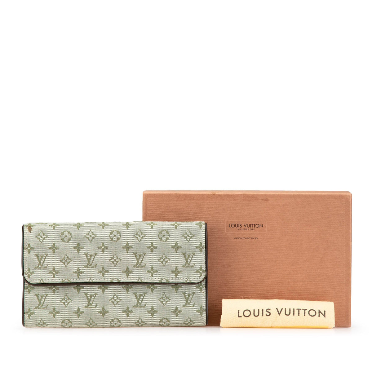 Louis Vuitton Monogram Mini Lin Porte Tresor International Gray