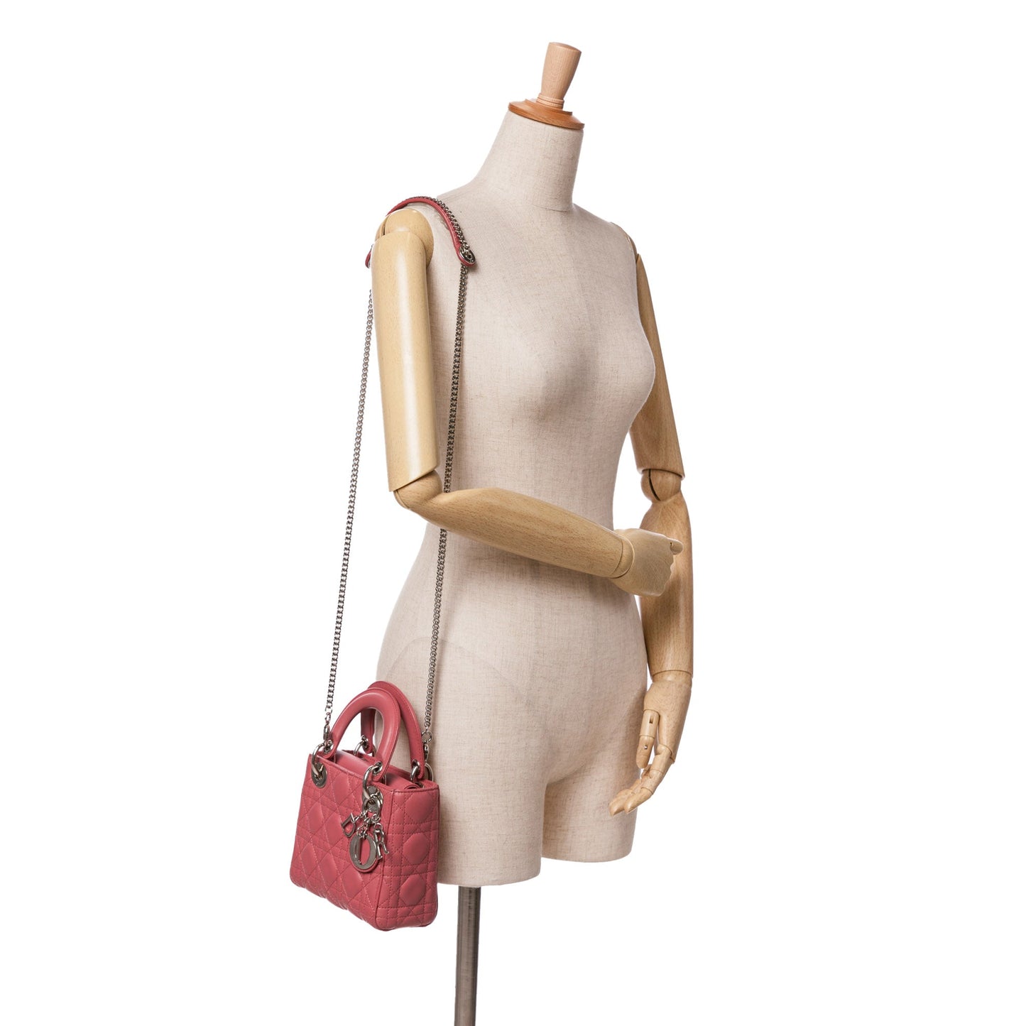 Dior Mini Lambskin Cannage Lady Dior Pink