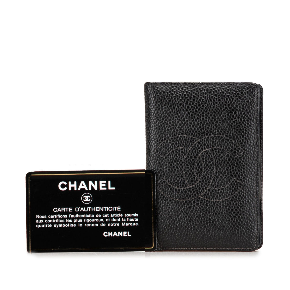 Chanel CC Caviar Card Holder Black