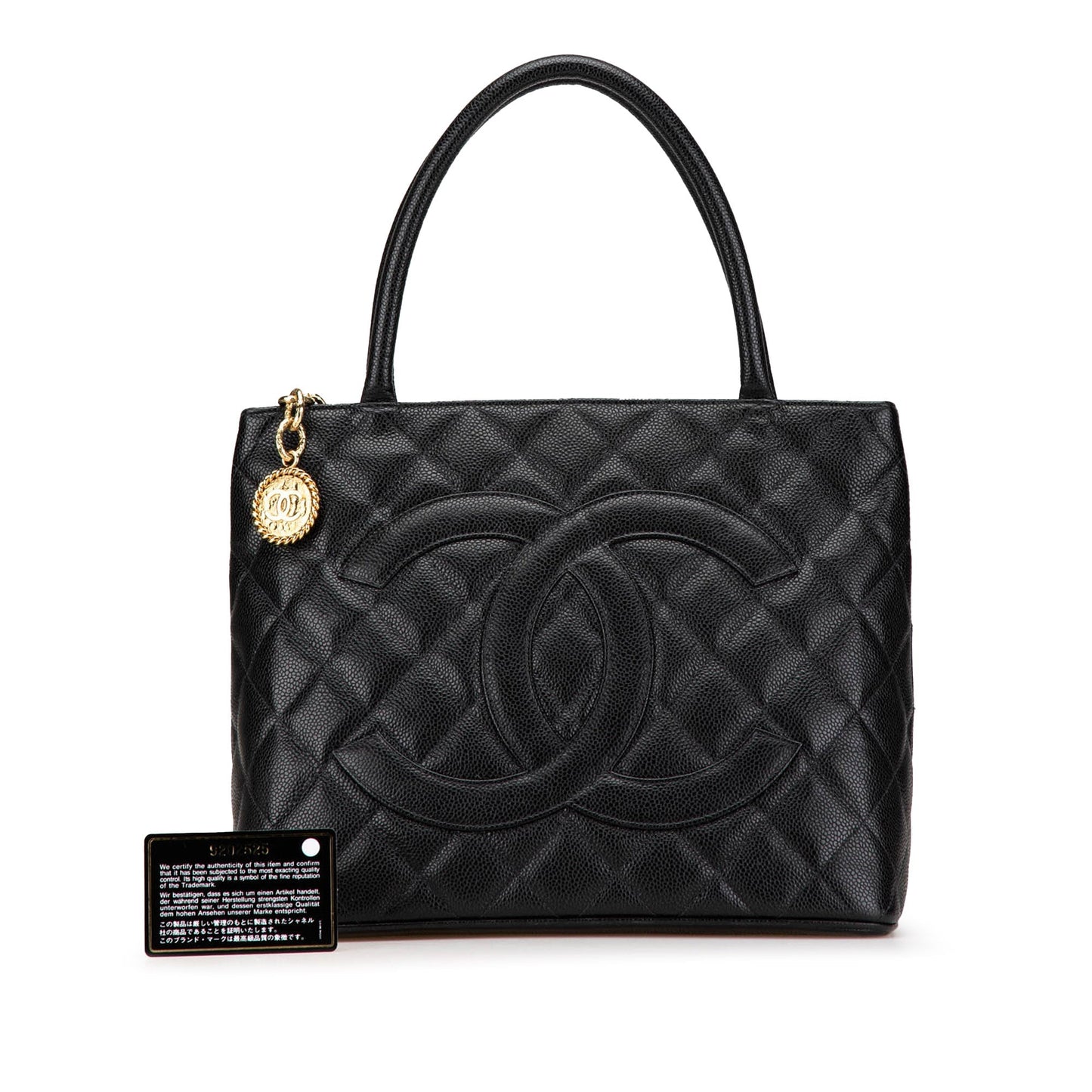 Chanel Caviar Medallion Tote Black