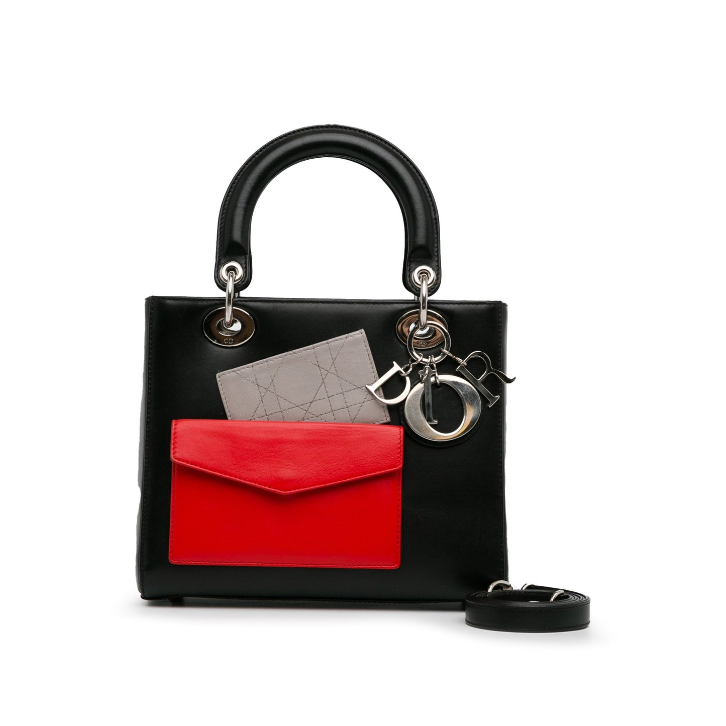 Dior Medium Calfskin Pockets Lady Dior Black