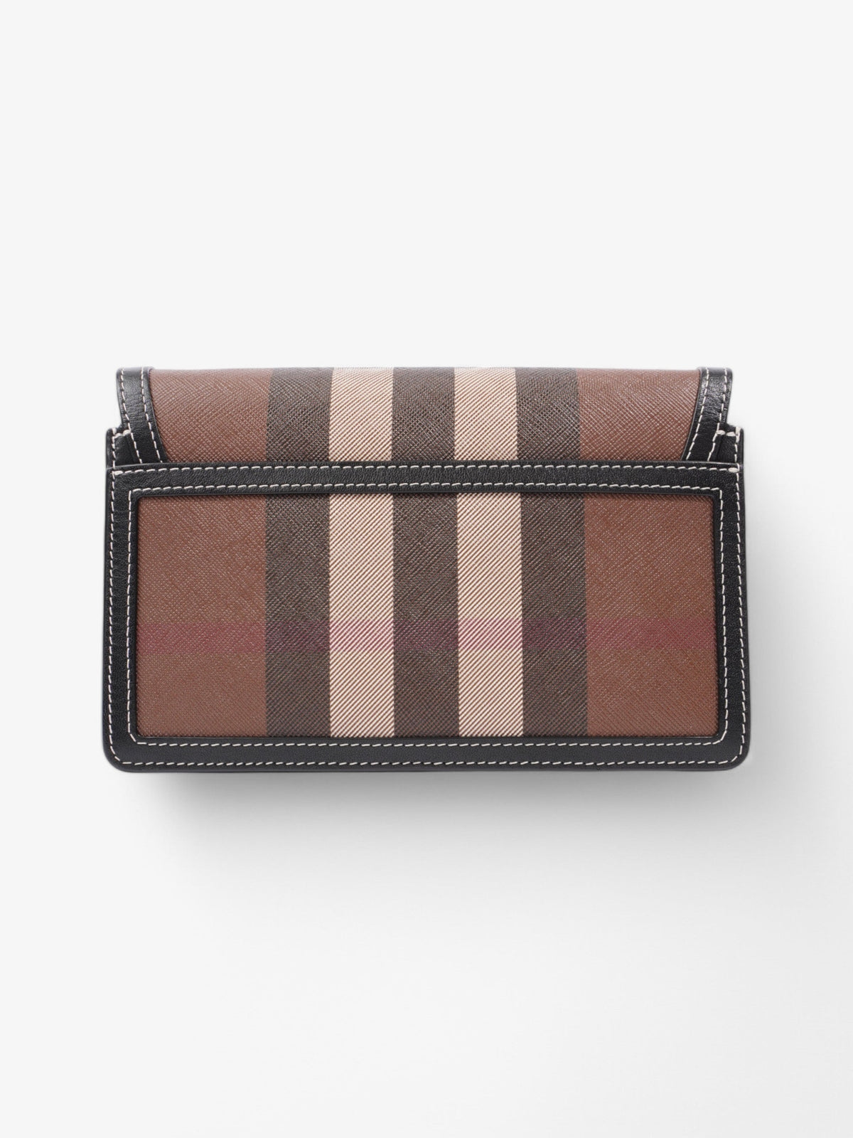 Burberry Crossbody Bag Dark Check Coated Canvas 13cm x 5cm x 20cm