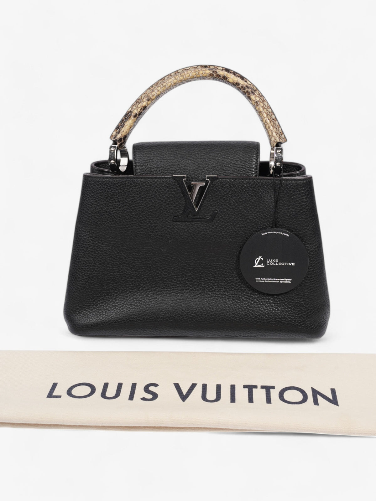 Louis Vuitton Capucines Black / Python Taurillon Leather MM