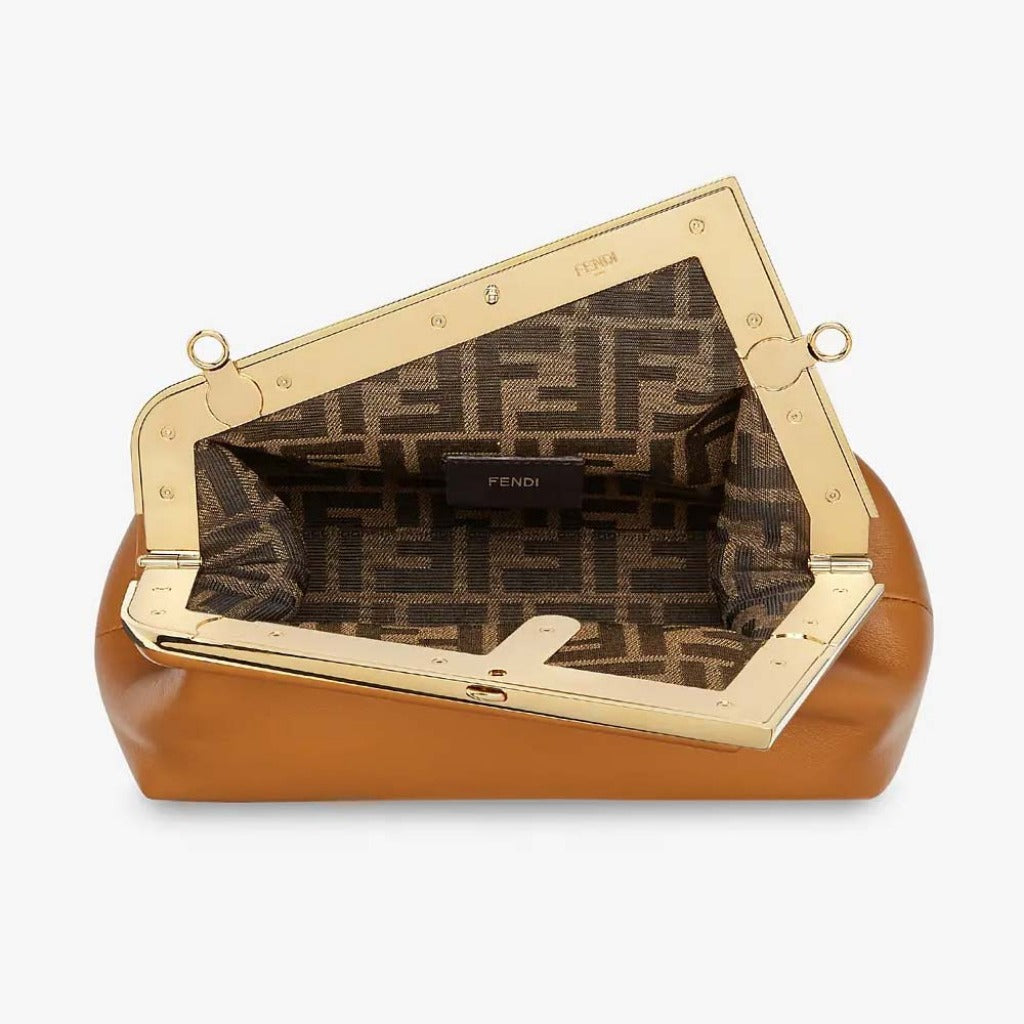 FENDI FIRST SMALL Brown Leather Bag