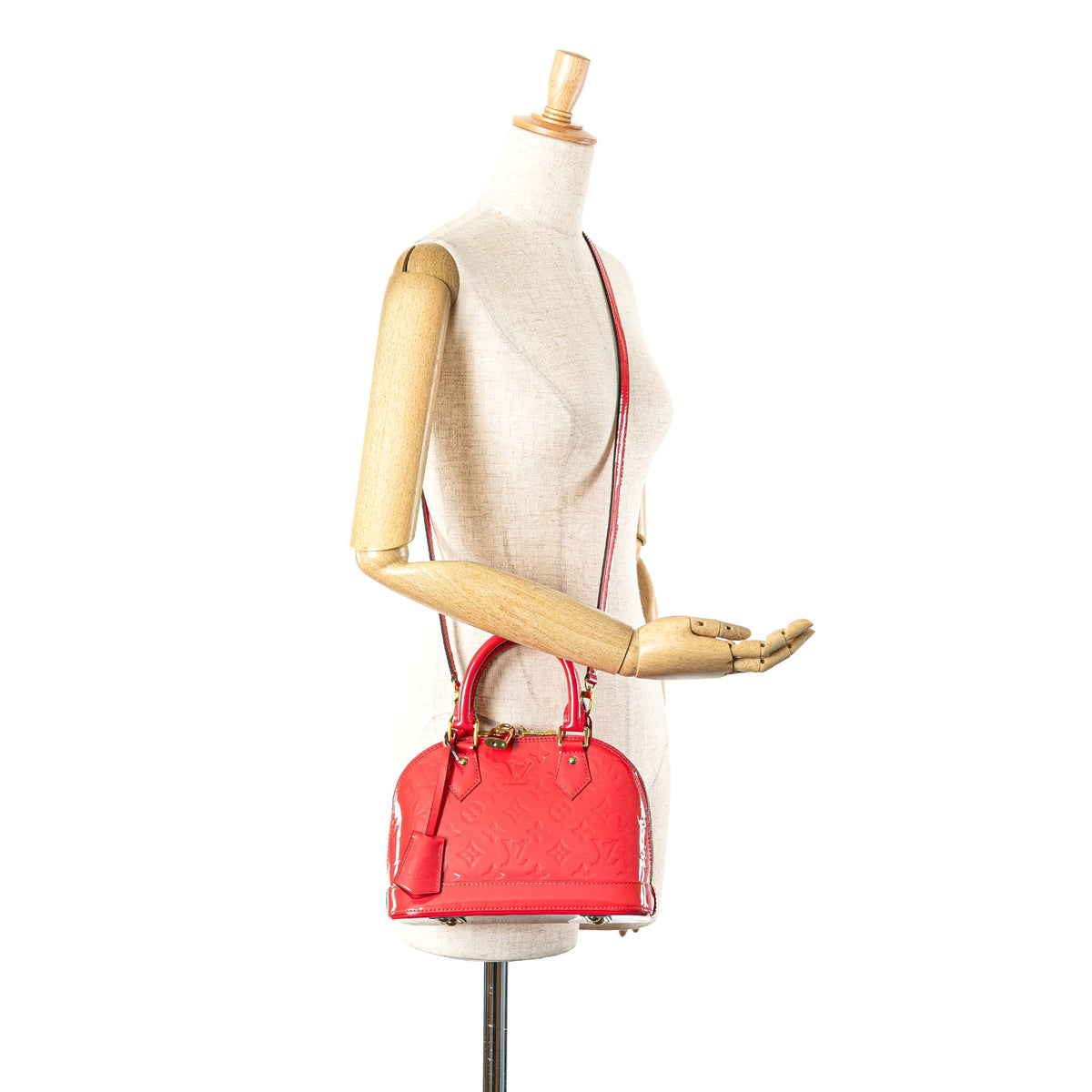 Louis Vuitton Monogram Vernis Alma BB Red