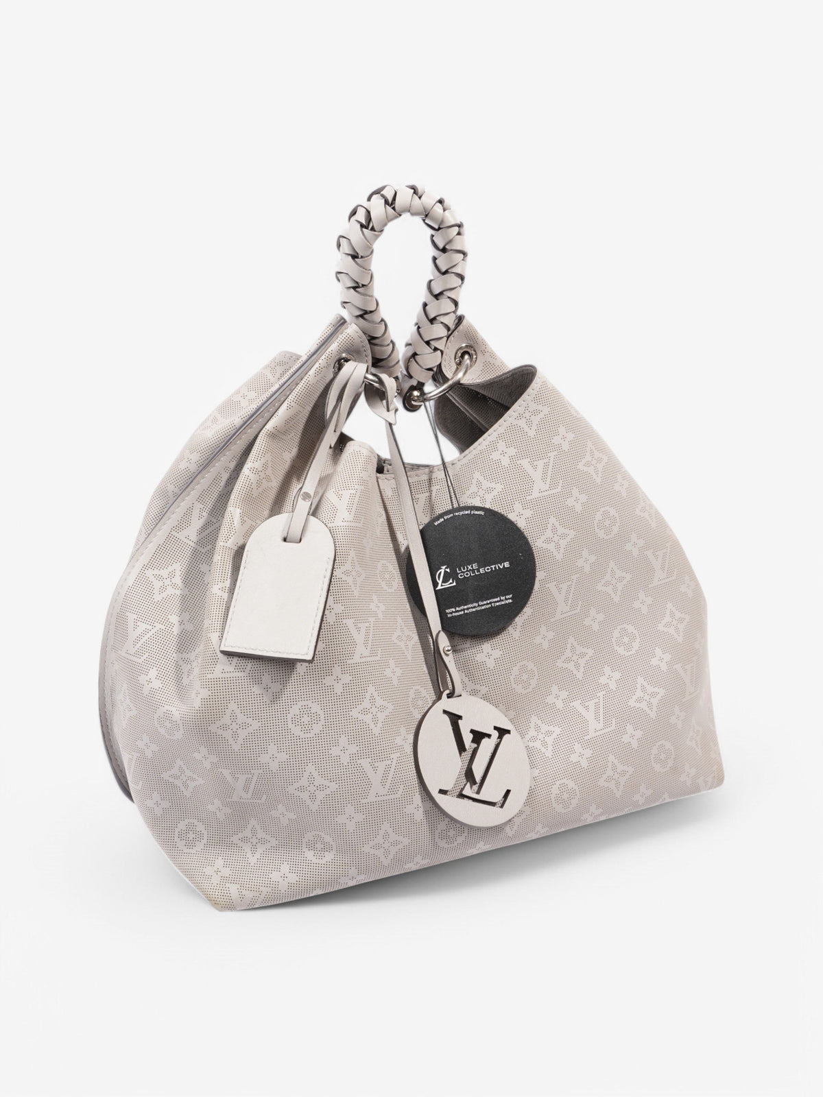 Louis Vuitton Carmel Hobo Grey Leather