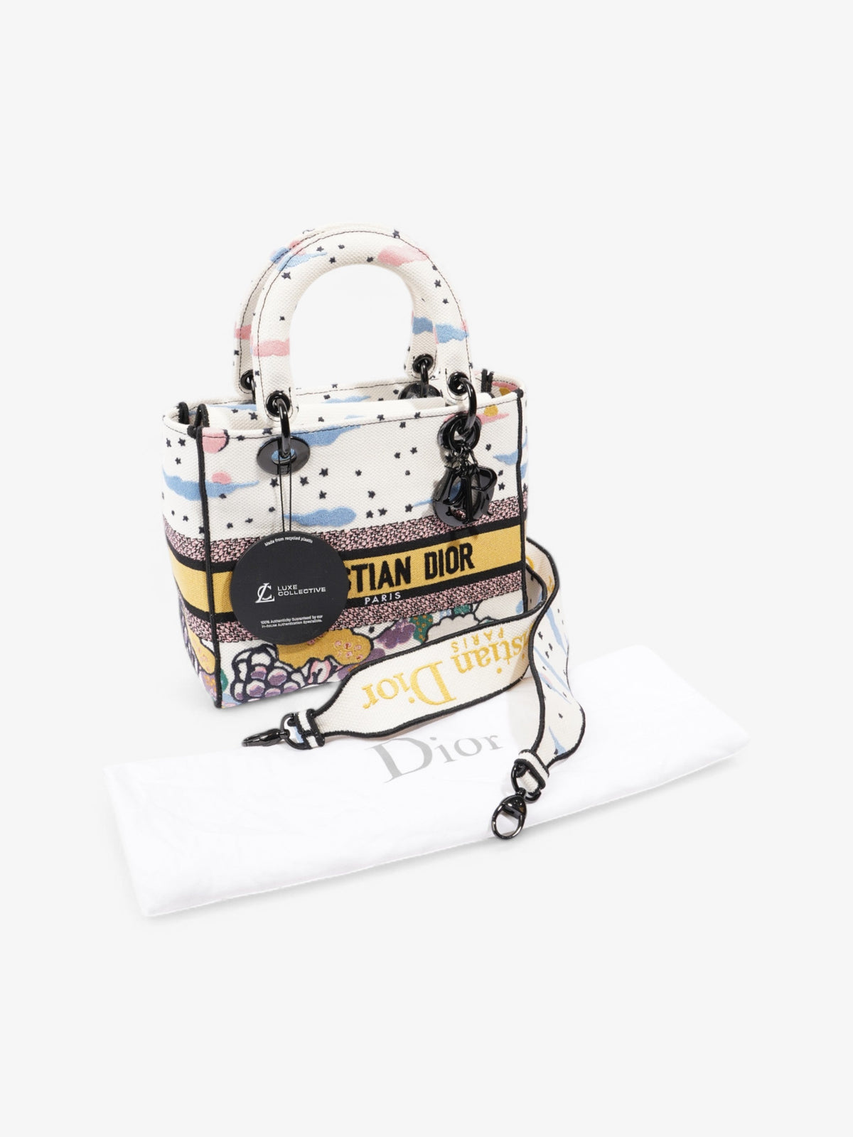Christian Dior Lady Dior White / Multicolour Medium
