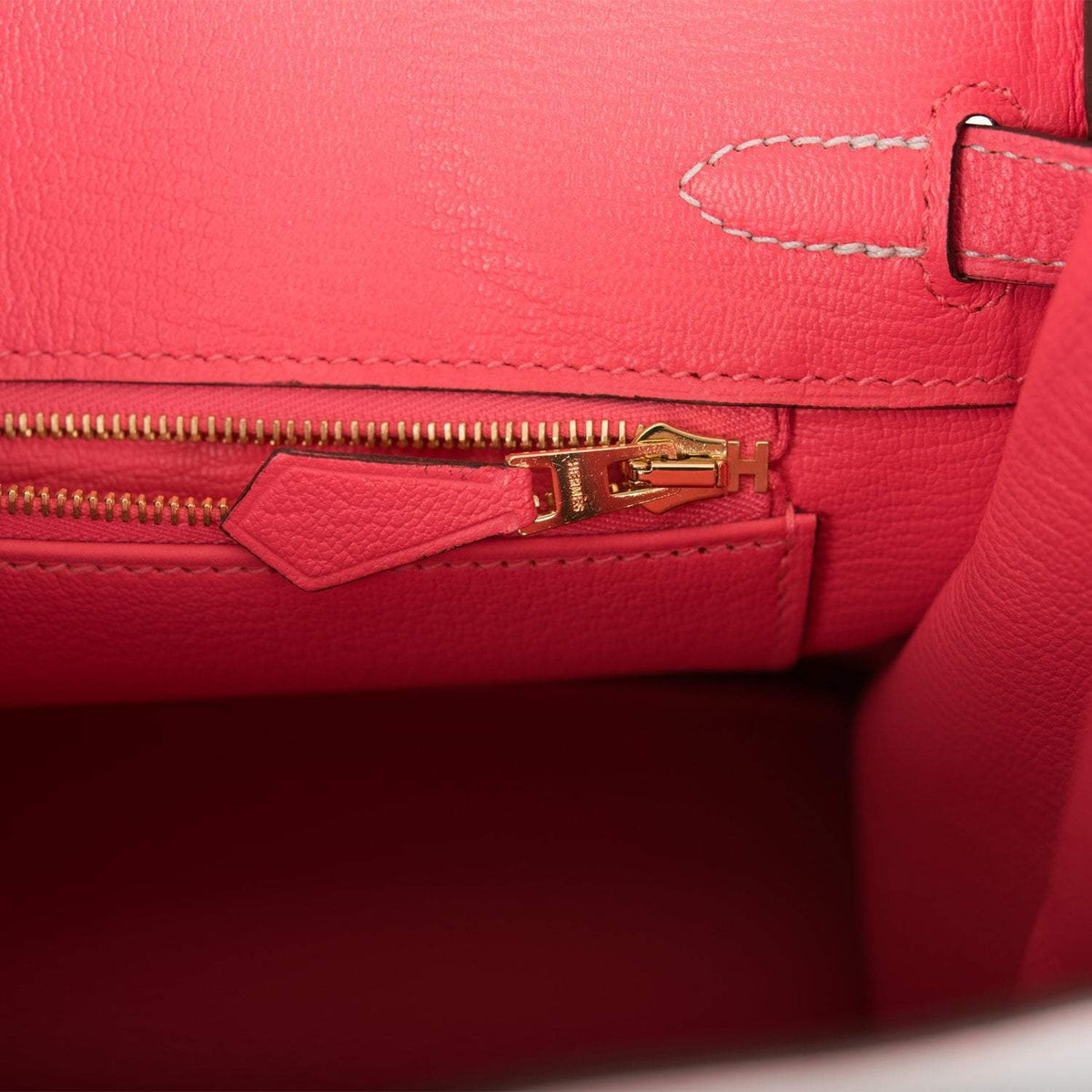 Hermes Birkin 25 Gris Perle Rose Azalee Chèvre with Brushed Gold Hardware