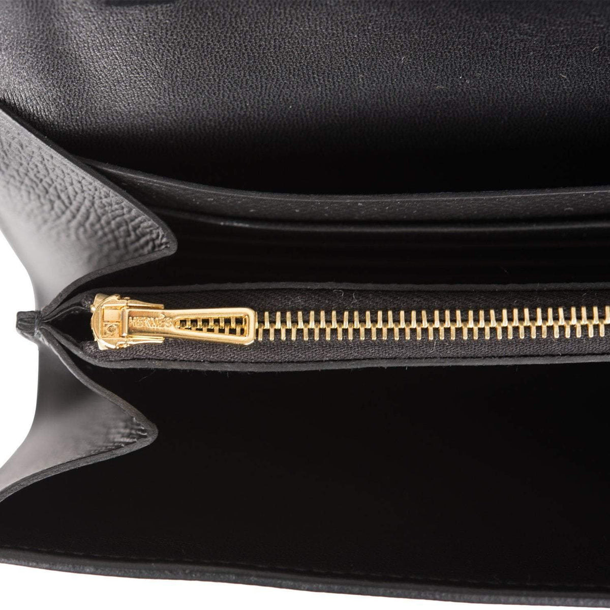 Hermes Black Epsom Constance Wallet To Go Gold Hardware