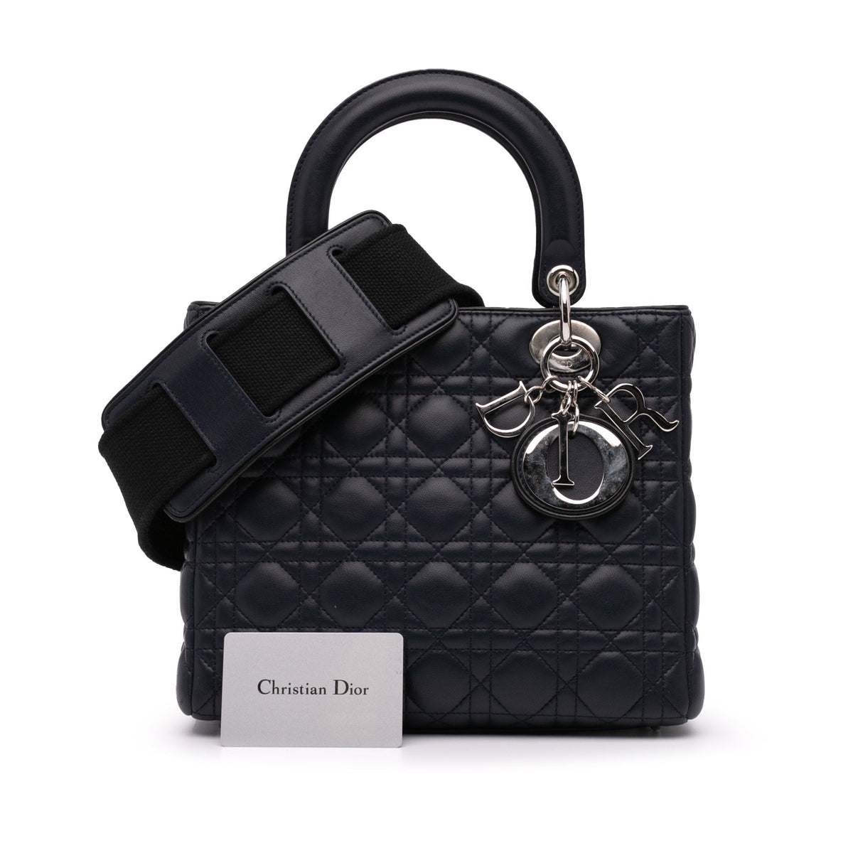 Dior Limited Edition Medium Lambskin Cannage Lady Dior Blue