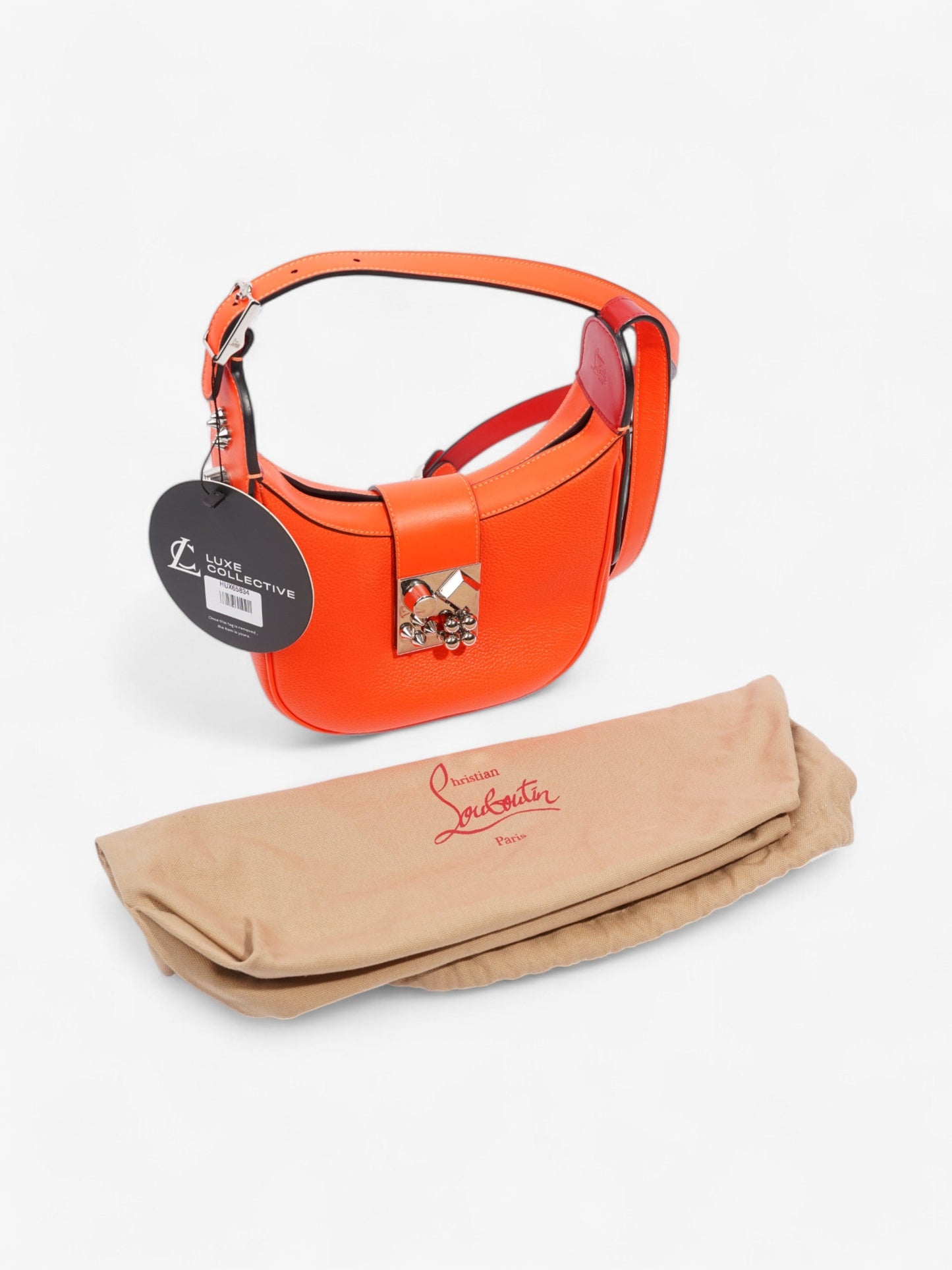Christian Louboutin Carasky Neon Orange Leather Mini
