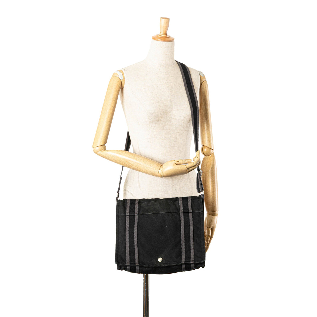 Hermès Canvas Fourre Tout Besace PM Black