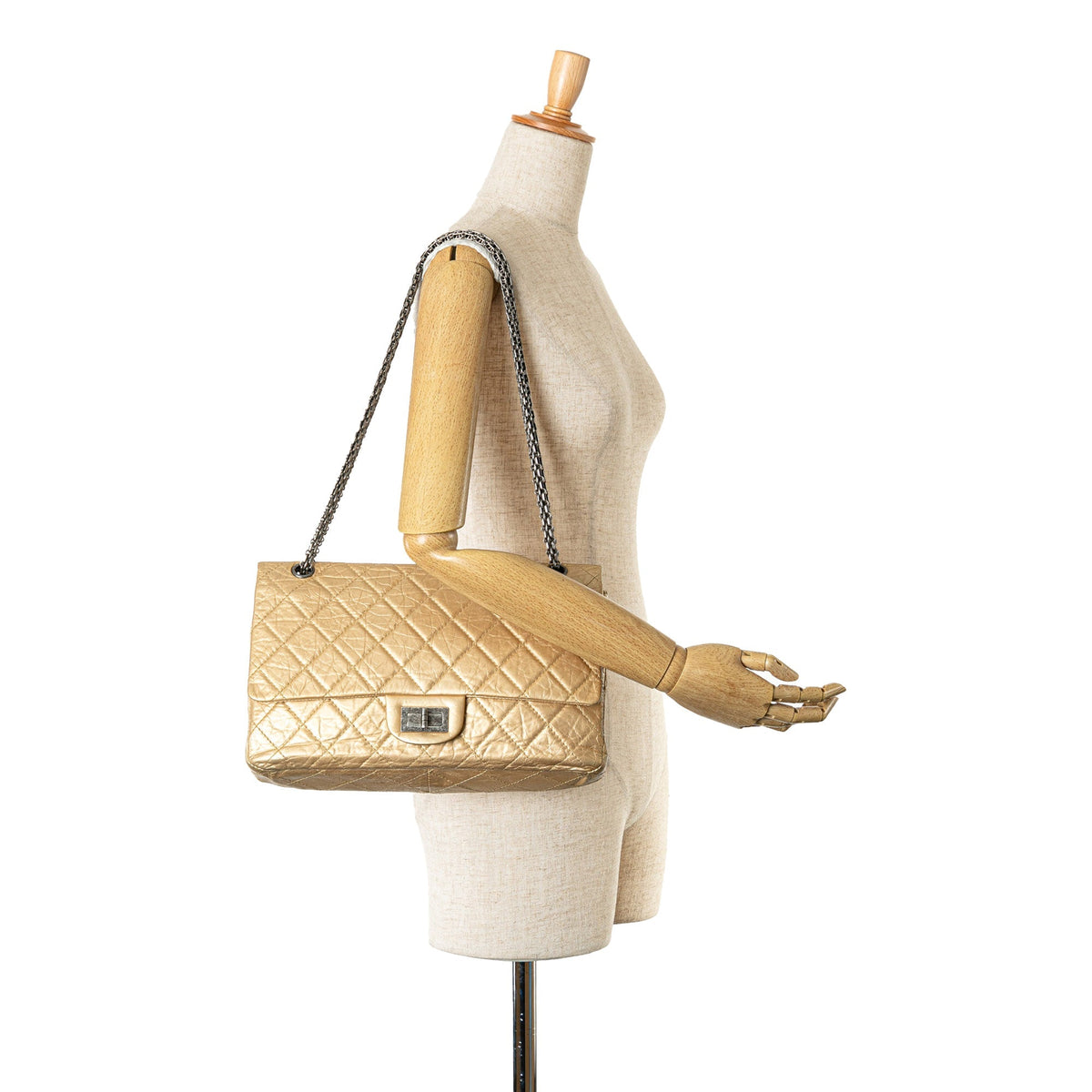 Chanel Reissue 2.55 Aged Calfskin Double Flap 227 Gold