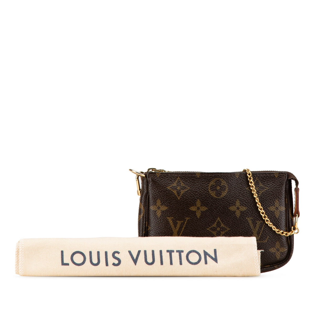 Louis Vuitton Monogram Mini Pochette Accessoires Brown