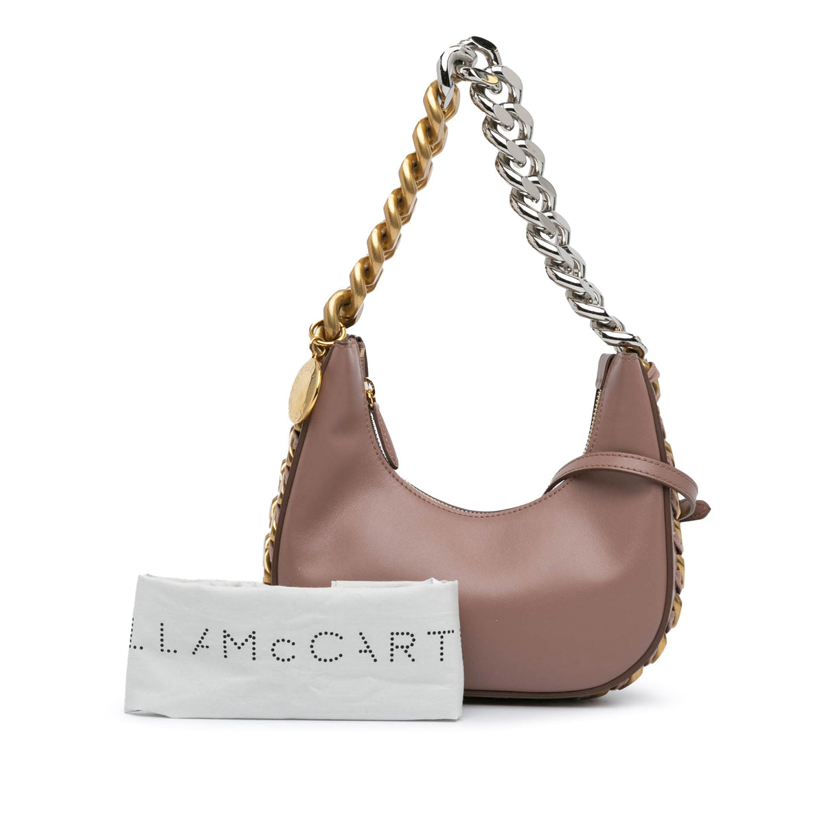 Stella McCartney Mini Frayme Zipped Satchel Brown
