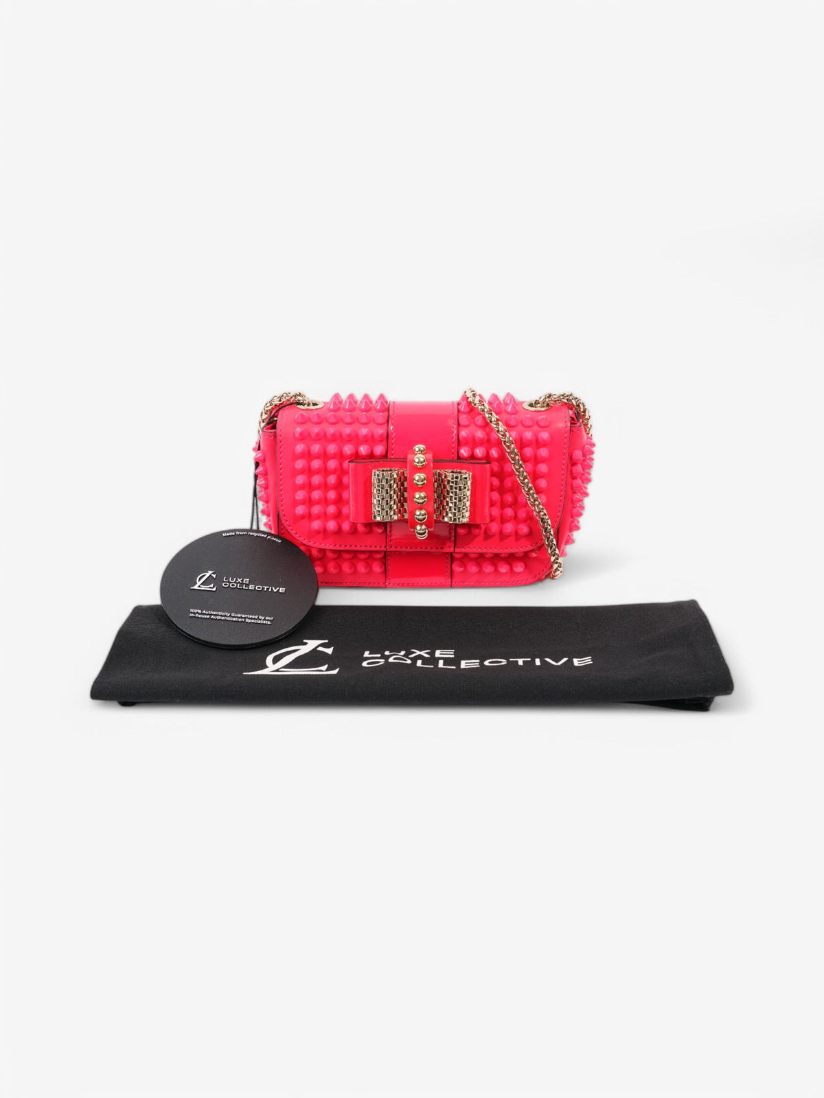 Christian Louboutin Sweet Charity Neon Pink Leather Baby