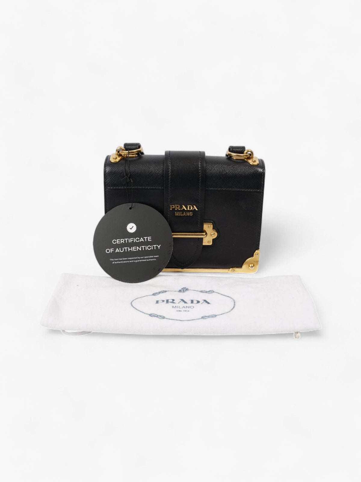 Prada Cahier Black Leather