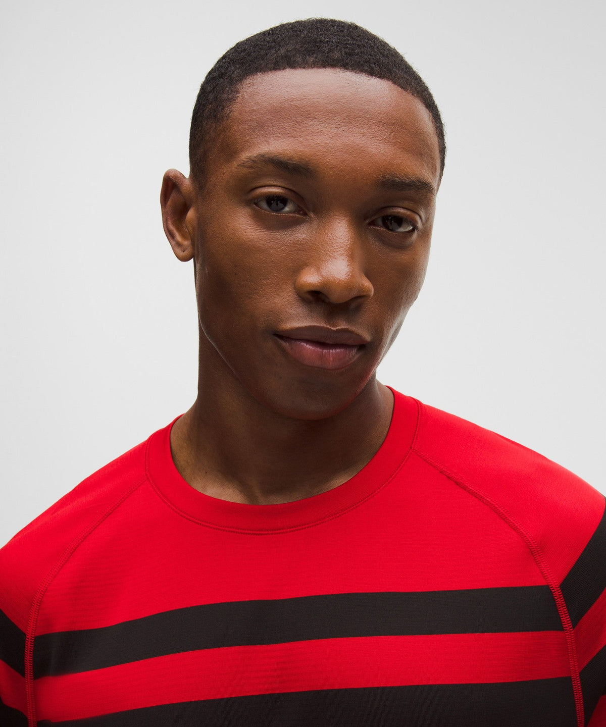 Lululemon Metal Vent Tech Shirt (men) - League Stripe Oxford Red/Oxford Red/Black