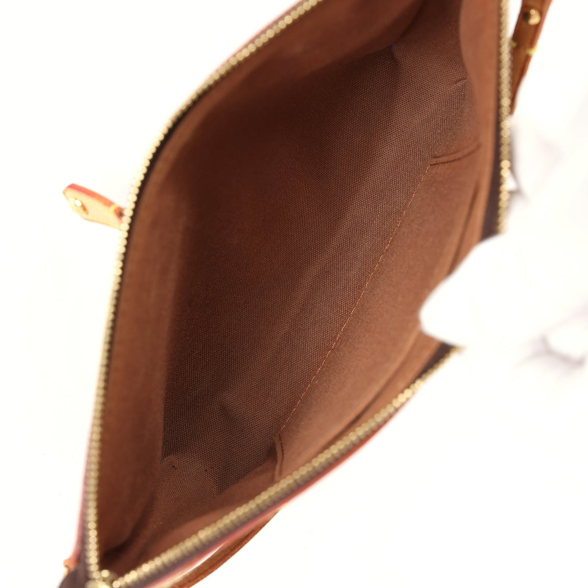 Louis Vuitton Pochette Accessories Brown Monogram Rivet Gold Hardware