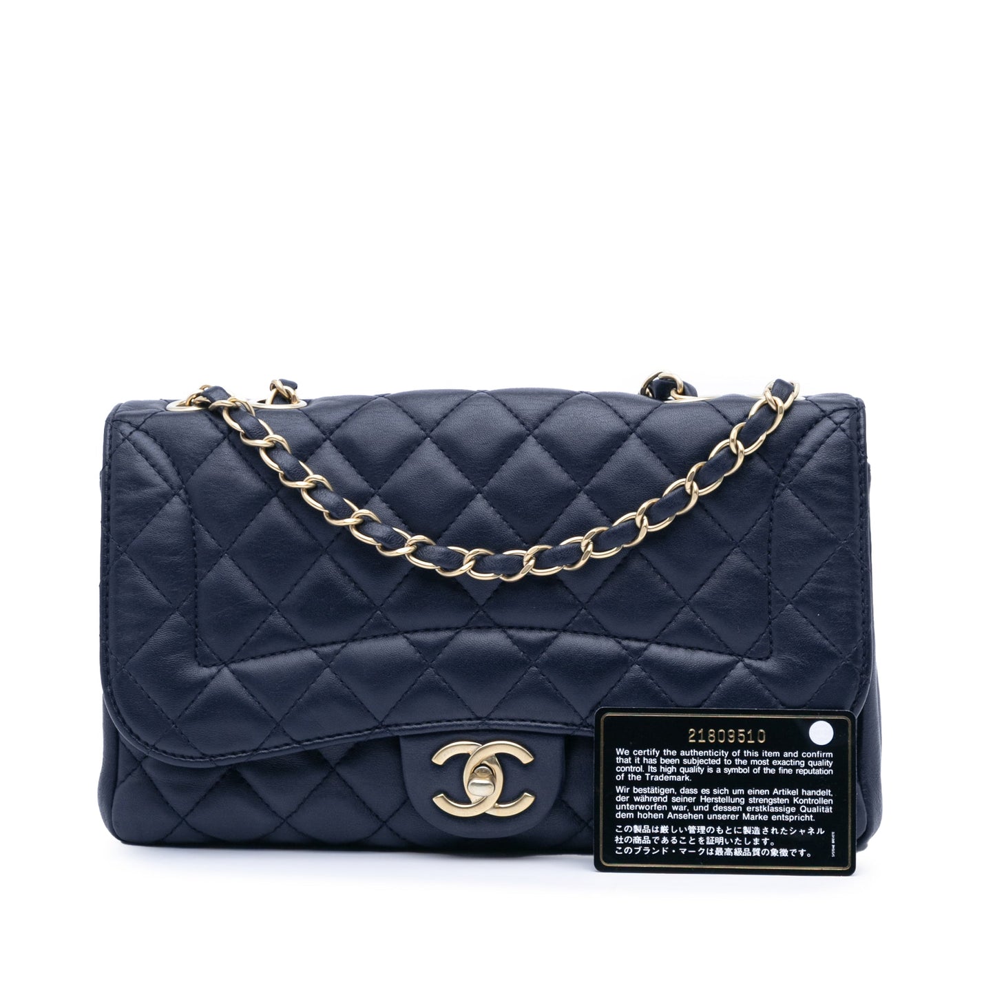 Chanel Medium Quilted Lambskin Mademoiselle Chic Flap Blue