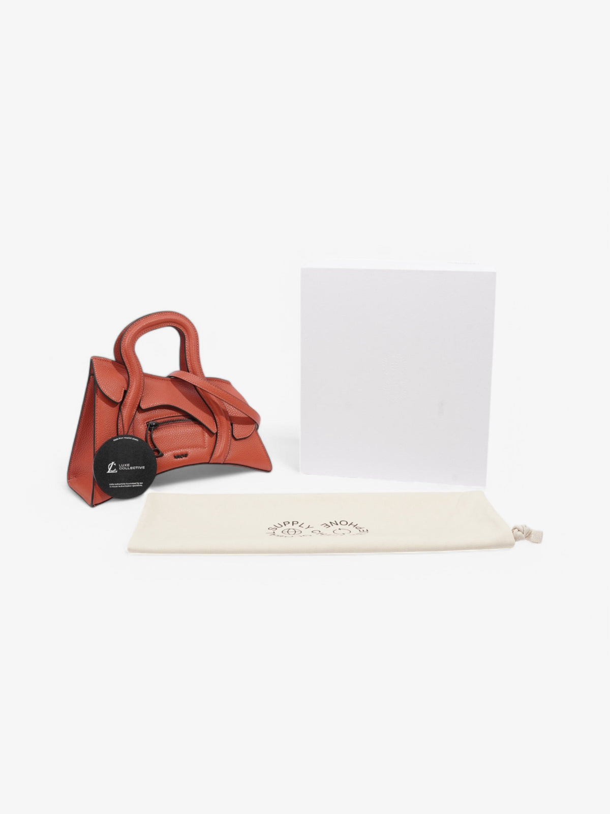 MSCHF Global Supply Chain Telephone Handbag Rust Leather