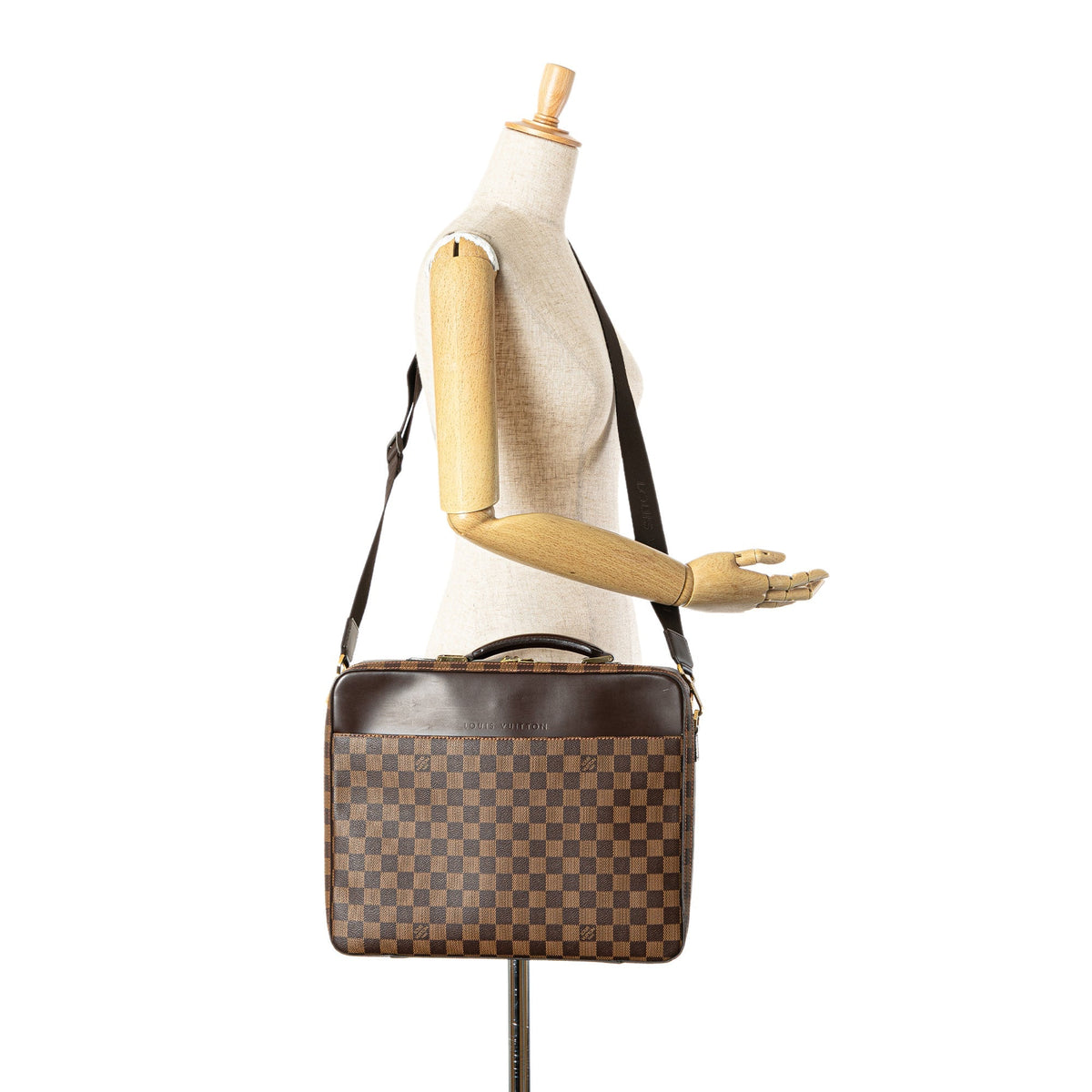 Louis Vuitton Damier Ebene Porte Ordinateur Sabana Brown