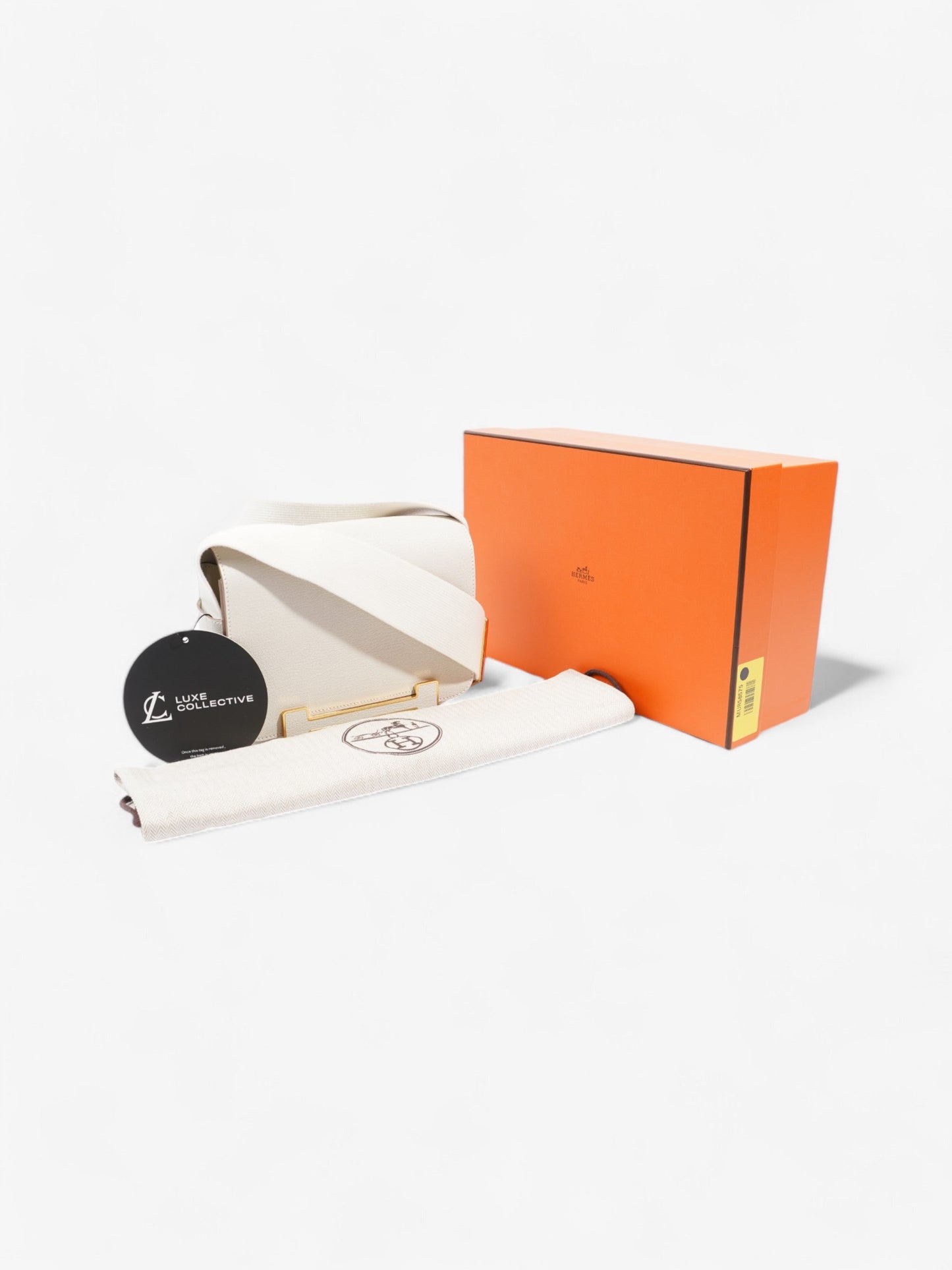 Hermes Geta Bag Mushroom Chevre Leather