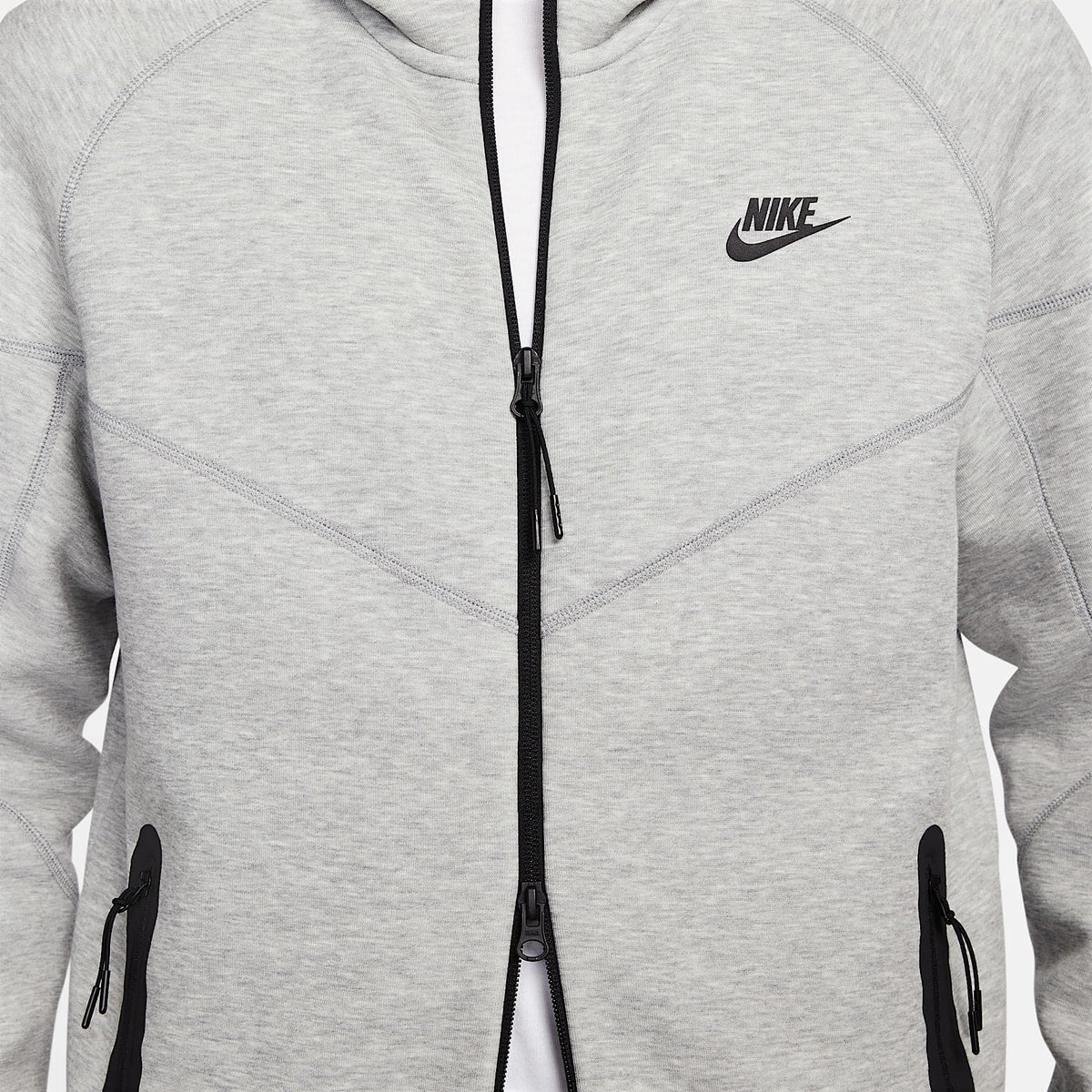 Nike Tech Fleece Full-Zip Hoodie - Dark Grey Heather/Black