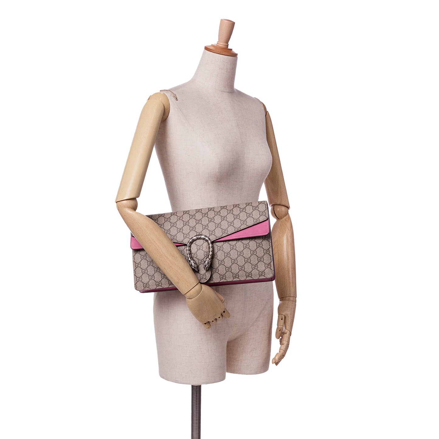 Gucci GG Supreme Dionysus Clutch Brown