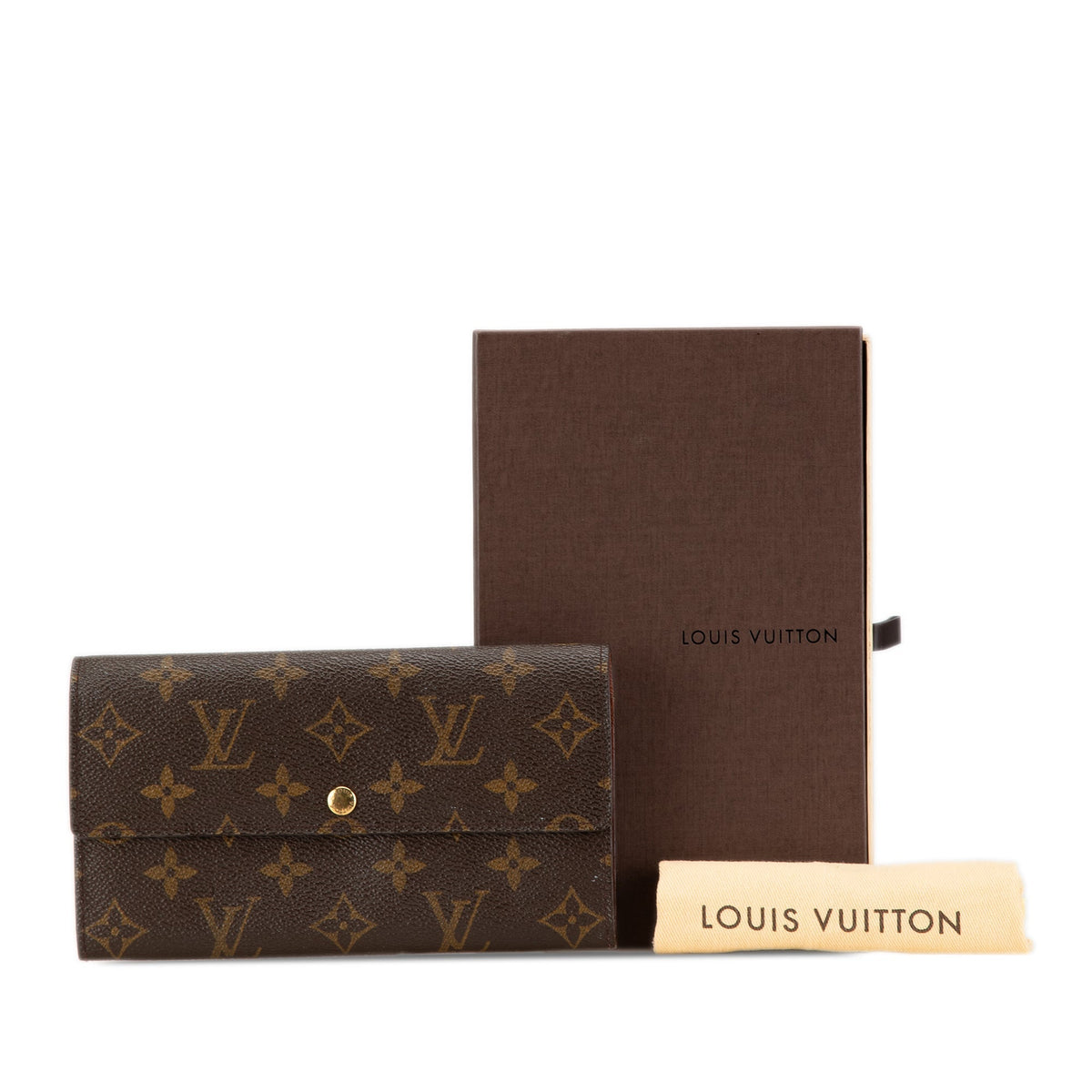 Louis Vuitton Monogram Sarah Long Wallet Brown