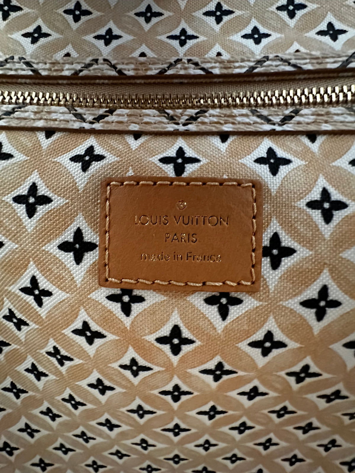 Louis Vuitton Beige Crafty Monogram Neverfull MM