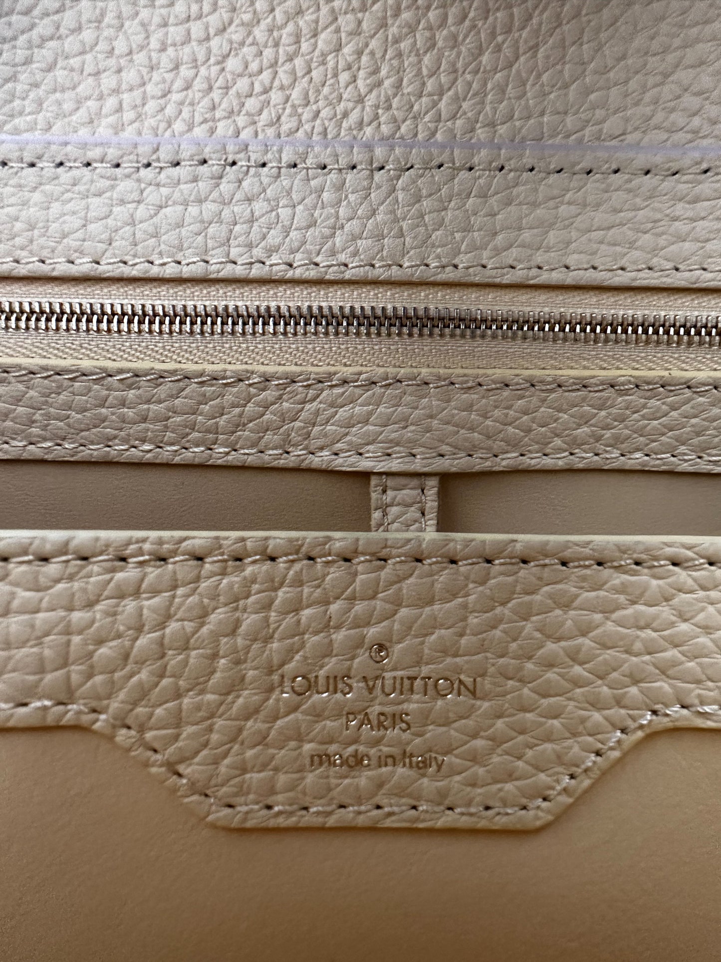 Louis Vuitton Beige & Yellow Capucines MM