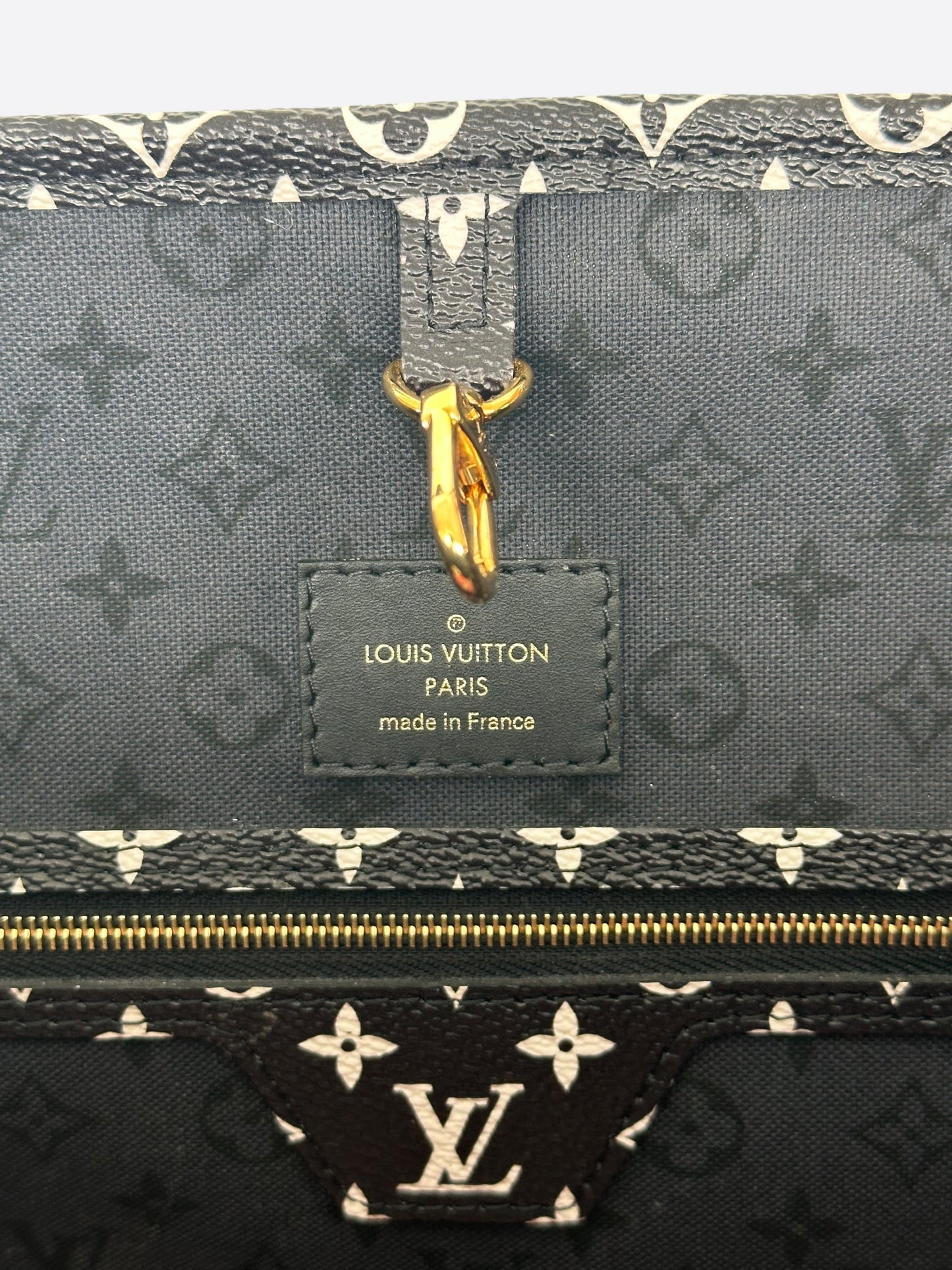 Louis Vuitton Cream & Red Crafty Monogram Neverfull MM
