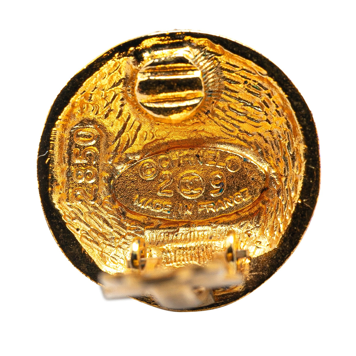 Chanel Gold Plated CC Clip On Earrings Gold