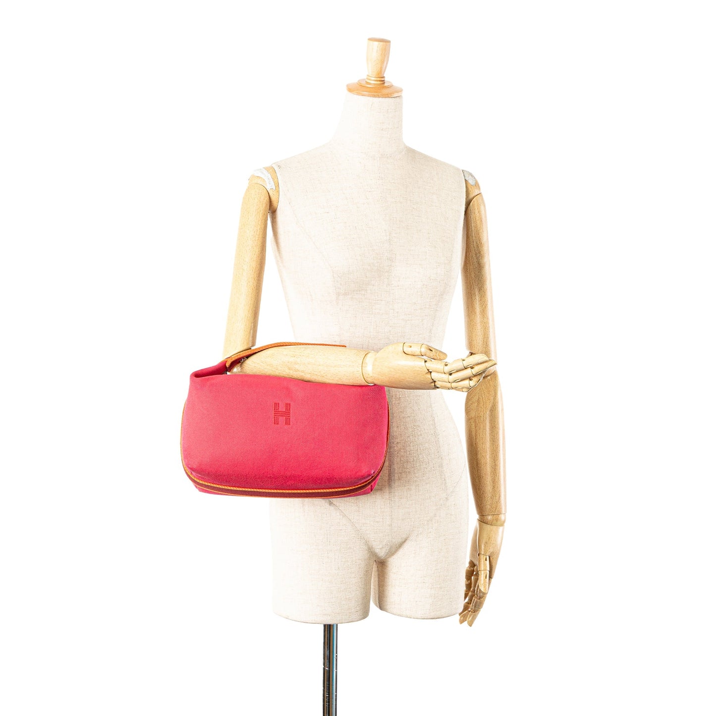 Hermès Small Toile Bride A Brac Pink
